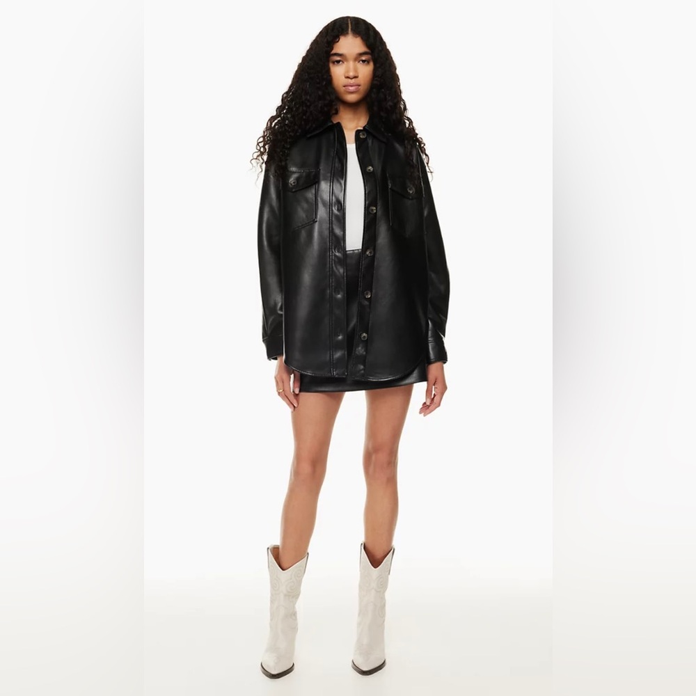 Aritzia Wilfred Vegan Leather Ganna Jacket